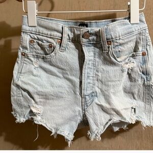 Distressed Denim Shorts